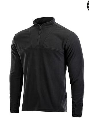 M-tac кофта delta fleece black, військова тепла флісова кофта, тактична фліска чорна армійська