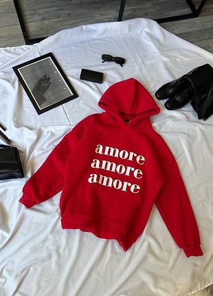 Теплое худи "amore"