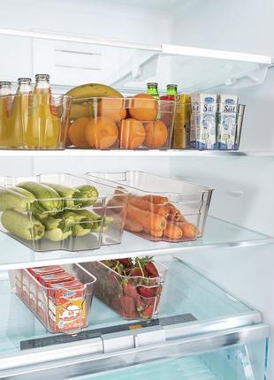 Органайзер ящик для продуктов прозрачный в холодильник большой из пластика ep-432