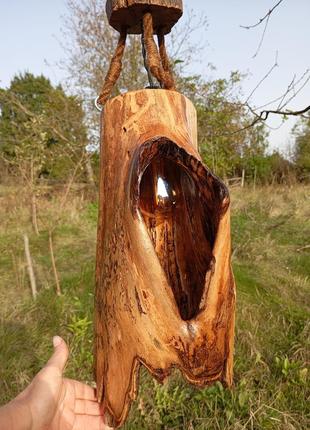 Стельова зональна люстра з дерева