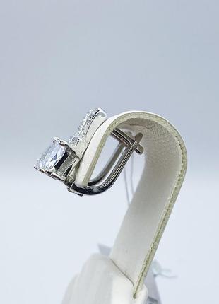 Сережки срібні з кубічним цирконієм 4,53 г4 фото