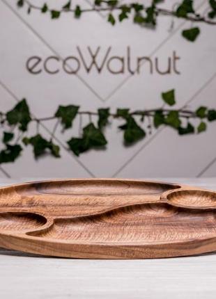 Дерев'яна тарілка для закусок манежниця підніс для сервірування подачі фруктів...