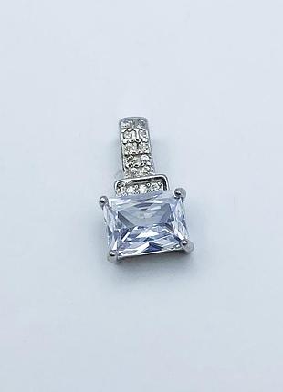 Кулон серебряный с кубическим цирконием 1,5 г