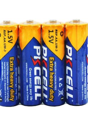 Батарейка pkcell extra heavy duty aa r6p 1.5v, 4шт./плівка