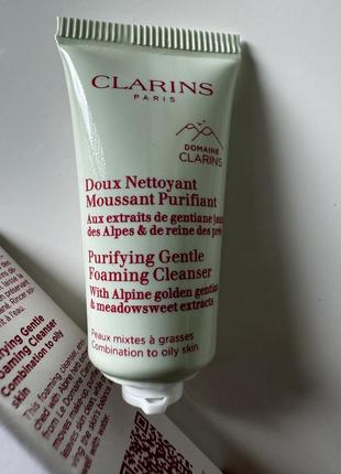 Пенка для умывания clarins gentle purifying foaming cleanser 5 мл