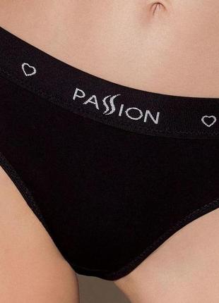 Трусики-слипы из хлопка с эластаном passion ps004 panties l черный ( so4215 ) feromon