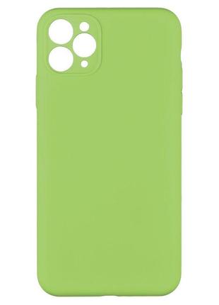 Чохол silicone case full camera no logo для iphone 11 pro max колір 01, mint