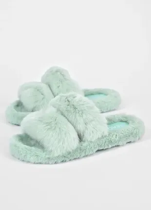Домашні хутряні капці / кімнатні тапочки