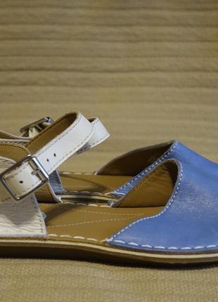 Найм'якші комфортні біло-блакитні шкіряні босоніжки clarks artisan англія 35 1/2 р.(23 см.)
