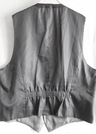 Красивая серая мужская костюмная жилетка классическая костюмный жилет c&a canda  xl-2xl 50-522 фото