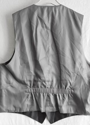 Красивая серая мужская костюмная жилетка классическая костюмный жилет c&a canda  xl-2xl 50-524 фото