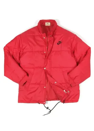 Вінтажний червоний пуховик nike