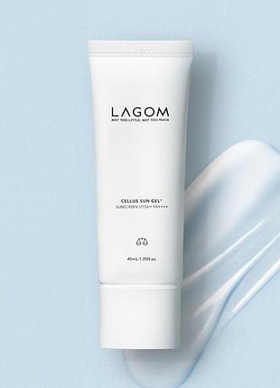 Солнцезащитный крем lagom cellus sun gel plus spf50+ pa++++ 40ml