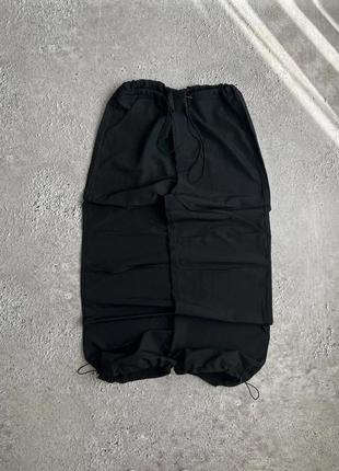 Парашуты брюки нейлоновые на утяжках широкие baggy спортивные y2k sk8