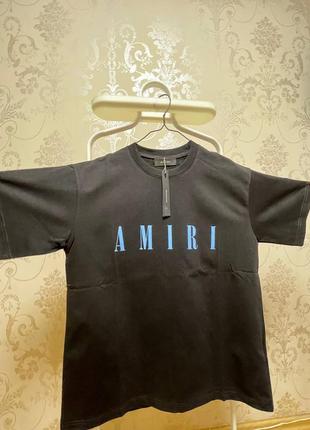 Футболки amiri овер сайз черная белая