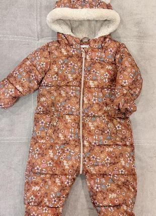 Зимовий комбінезон на дівчинку next 9-12 місяців