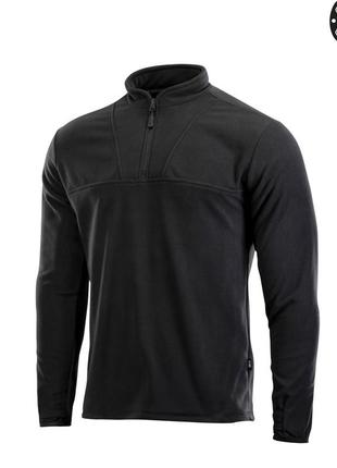 M-tac кофта delta fleece black, військова тепла флісова кофта, тактична фліска чорна армійська