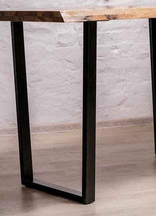 Письменный дизайнерский деревянный стол с живыми краями из ореха в стиле лофт с...