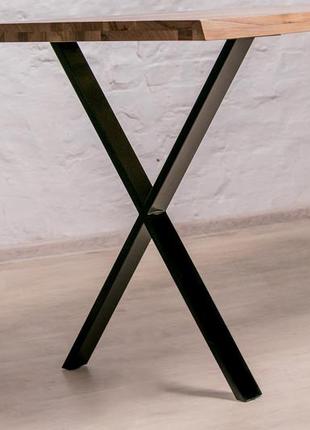 Письменный дизайнерский деревянный стол с живыми краями из ореха в стиле лофт с...