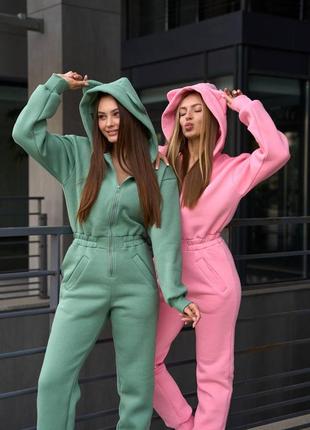 Женские зимние комбинезоны с ушками 😍 в 5 цветах!!