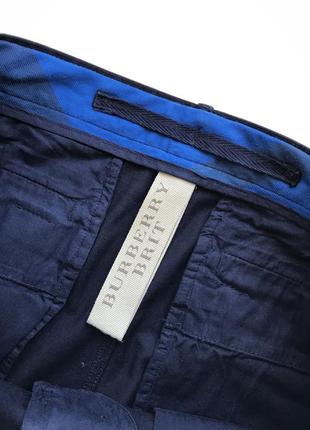 Темно-сині брюки штани burberry brit бавовна коттон2 фото