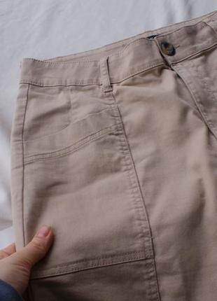 Брендові бежеві штани джинси карго2 фото