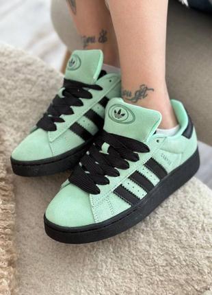 Брендовые женские кроссовки adidas campus 00s mint / black * moond