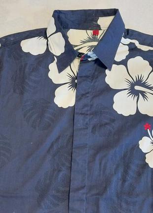 Качественная стильная фирменная рубашка-гавайка6 фото
