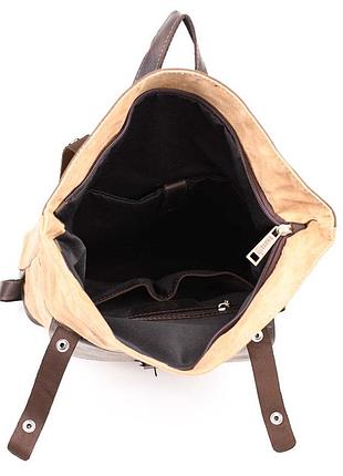 Рюкзак из лошадиной кожи и вощеного канваса ролл-ап tarwa rcw-5191-3md