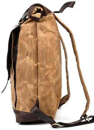 Рюкзак из лошадиной кожи и вощеного канваса ролл-ап tarwa rcw-5191-3md