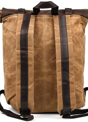 Рюкзак из лошадиной кожи и вощеного канваса ролл-ап tarwa rcw-5191-3md