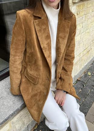 Піджак з натуральної замші, замшевий жакет
