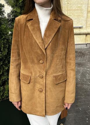 Піджак з натуральної замші, замшевий жакет