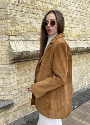 Піджак з натуральної замші, замшевий жакет