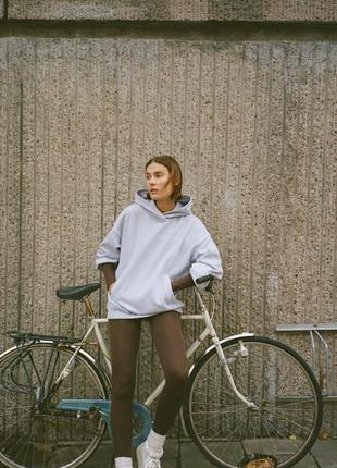 Дуже теплий комфортний світшот батнік оверсайз на флісі з капюшоном zara трикотаж кофта