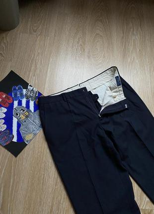 Классические синие брюки с вкраплением шерсти polo ralph lauren