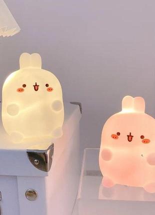Кролик нічник невеликий світлодіодний настільний світильник