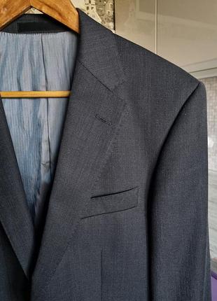 Мужской шерстяной брендовый базовый топовый классический однобортный серый пиджак жакет блейзер l marks &amp; spencer