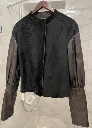 Куртка женская из натуральной  кожи и пони