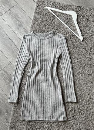 Жіноче плаття з горлом у рубчик shein