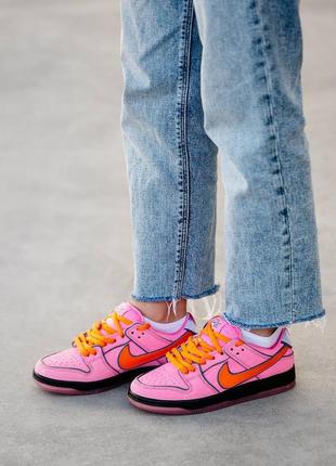 Nike sb dunk low  x powerpuff girls🩷2 фото