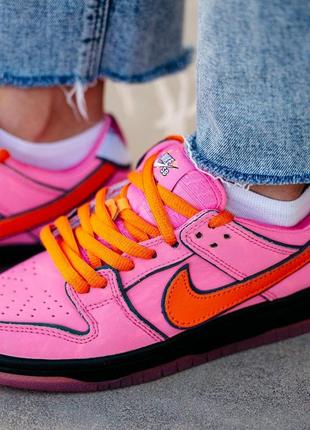 Nike sb dunk low  x powerpuff girls🩷6 фото