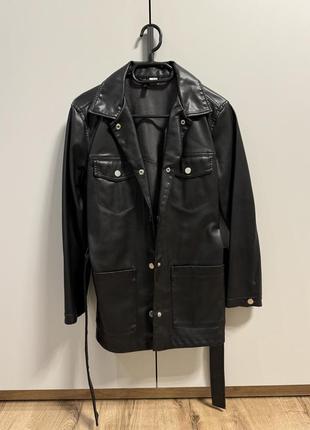 Піджак-пальто з еко шкіри h&m