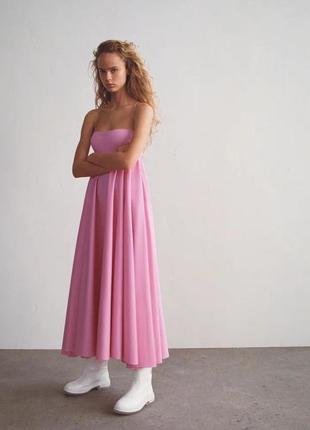Нова бавовняна сукня максі zara