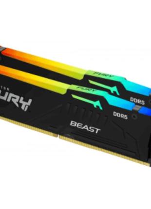 Модуль пам'яті / оперативна пам'ять kingston kf552c40bbak2-16 ddr5/16гб/5200mhz/fury beast rgb 2x8 для настільних пк