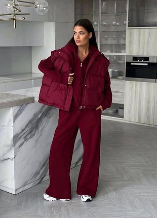Жіночий костюм, зіп худі + штани вільного крою