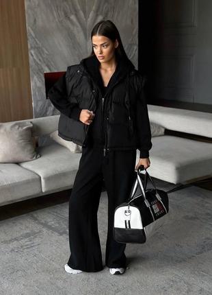 Жіночий костюм, зіп худі + штани вільного крою