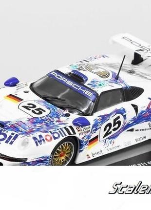 Масштабная модель porsche 911971 No25 24h le mans (1996). porsche racing collection. масштаб 1:43