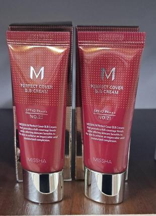 Бб крем missha perfect cover bb cream spf42 20 мл-21,23 тон