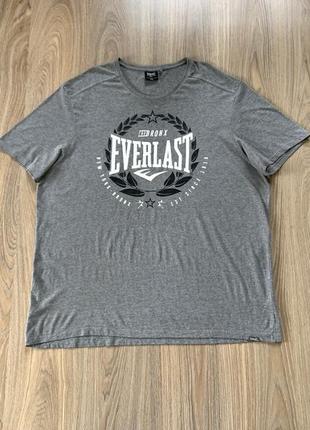 Чоловіча бавовняна футболка з принтом everlast